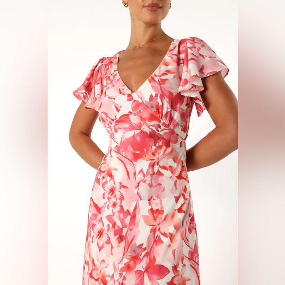 Ramsey Maxi Dress - Red Floral In A Size Large - Picture 6 of 8